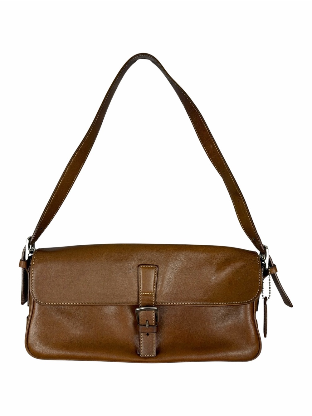 Coach 2001 Y2K 7784 Vintage Baguette Hampton Brown Leather Bag
